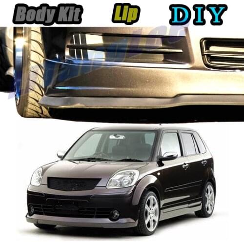 Car Bumper Lip Front Spoiler Skirt Deflector For Mazda Verisa 2004~2015 Tune Car Modified Body Kit VIP Hella Flush Lips