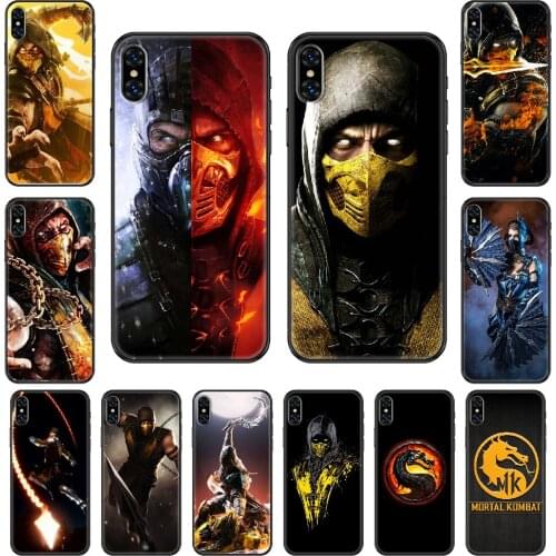 Game Mortal Kombat Phone case For iphone 4 4s 5 5S SE 5C 6 6S 7 8 plus X XS XR 11 PRO MAX 2020 black 3D waterproof tpu Etui