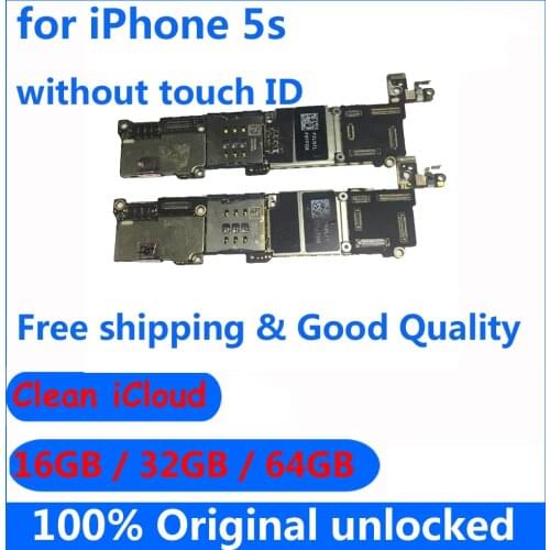 For iphone 5S High quality Original motherboard with full chips & IOS System mainboard 16GB 32GB 64GB logic board No touch ID
