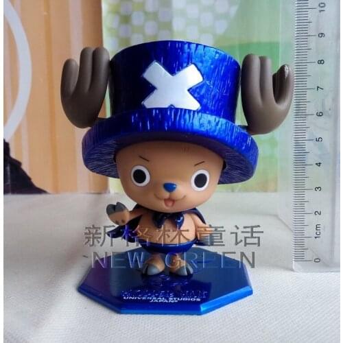 BANDAI One Piece Action Figure Genuine POP Series Chopper USJ Venue Limited Electroplating Blue Rare Out-of-print Model Toys