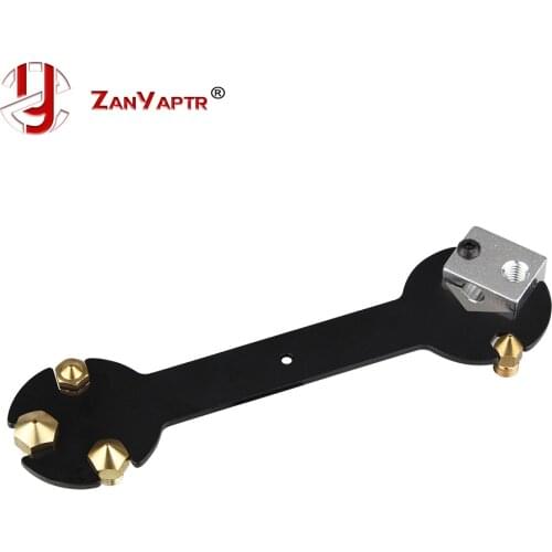 Nozzle Wrench 5 IN 1 Wrench Stay 6mm to 20mm Steel Spanner Wrench Flat For E3D MK8 MK10 Nozzle tool 3D Printer Parts