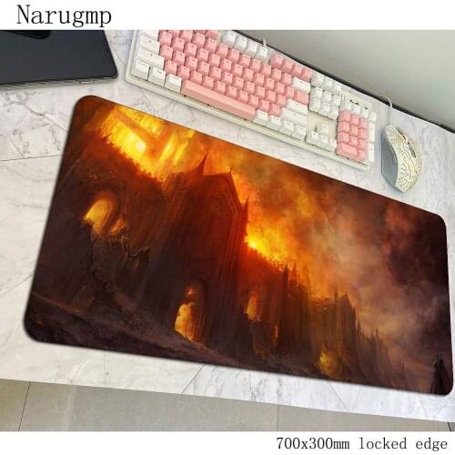 Castle Fantasy mousepad gamer locked edge 800x400mm gaming mouse pad notebook pc accessories esports padmouse ergonomic mat