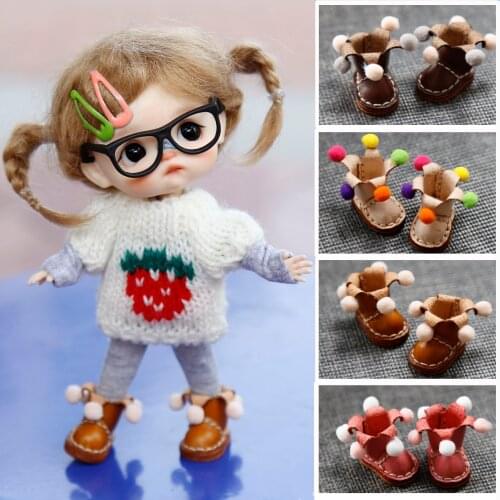 Ob11 doll shoes bjd shoes cowhide copper buckle leather boots for obitsu11,GSC clay,body9,YMY,1 / 12BJD doll Accessories boots