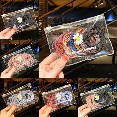 Wholesale 1000pcs Girls colorful hair tie hairbands women candy gum basic bands Hair accessories