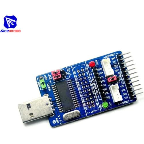 ALL IN 1 CH341A USB to SPI I2C IIC UART TTL ISP Serial Adapter Module EPP/MEM Converter For Serial Brush Debugging RS232 RS485