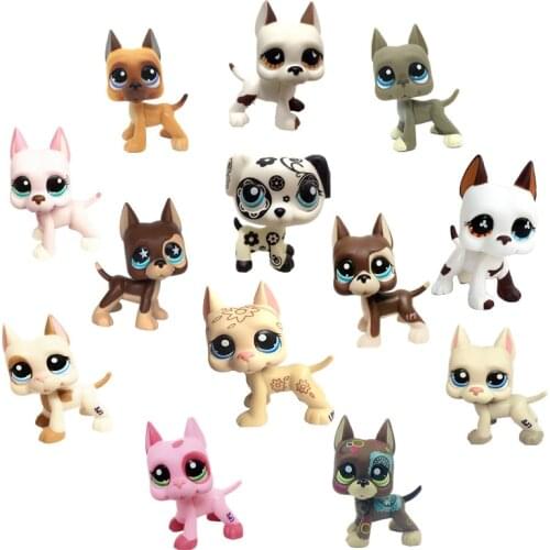 Rare pet shop lps toy stand shorthair cat original kitten husky puppy Great Dane littlest animal collection toys gifts