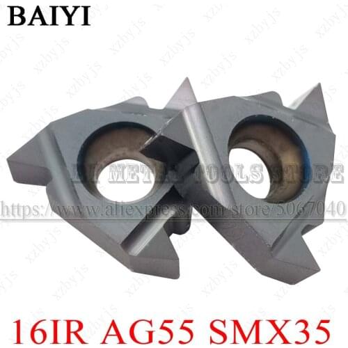 16IR AG55 SMX35 0.5-3.0mm Pitch thread inserts internal external thread Lathe Cutter Tools thread blade for stainless steel