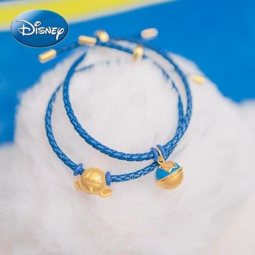 Disney Donald Duck Silver Bracelet Female Couple Braided Rope Girlfriend Mens Trendy Design Creative Bracelet