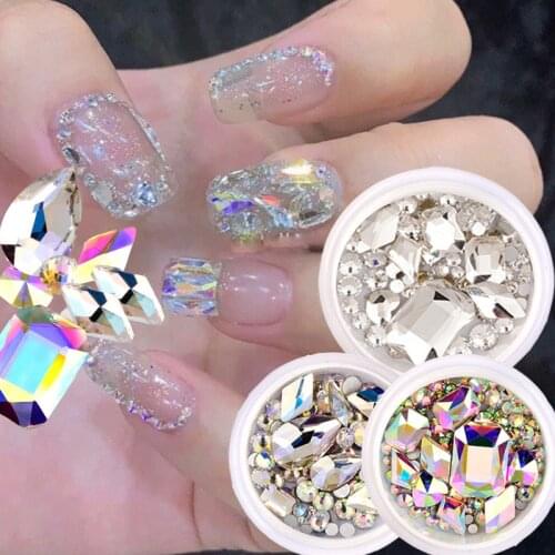 Nail rhinestone 3D show off glitter AB nail art diamond colorful glitter diamond rhinestone crystal nail decoration