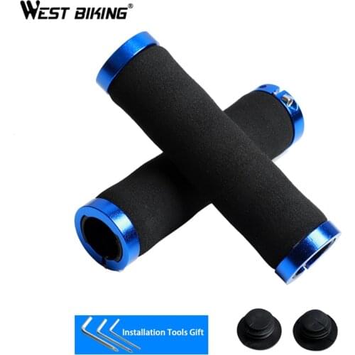 WEST BIKING 1 Pair Bike Grips Bicycle Handle Bar Cover Soft Foam Sponge MTB Cycling Anti-skid Shock-absorbing Handlebar Grips
