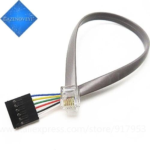 1pcs/lot ICSP crystal head RJ11 turn SIP6 download line MPLAB ICD3 matching ICD2 PICKIT3 In Stock