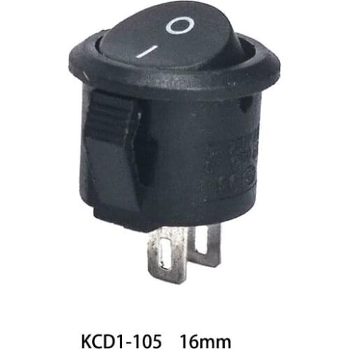 10 pcs/lot KCD1-105 16mm 2 Pin 250V 3A Boat Switch Snap-in SPST ON OFF Rocker switch Position