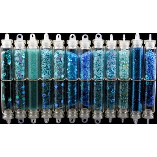 12 Bottle/Set Manicure Sequins DIY Nail Beauty Filling Tools Multi Functional Nails Art Glitter Powder Eyes Makeup Phone