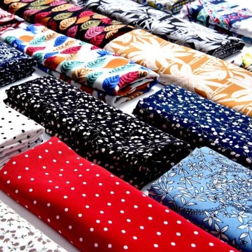 145cmx100cm Small Daisy Floral Pure Cotton Fabric Cotton Silk Summer New Style T-shirt Pants Dress Home Wear DIY Sewing Fabrics