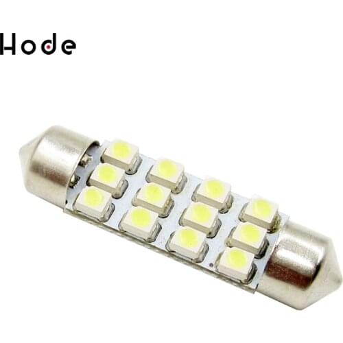 4pcs Car Dome 12 3528-SMD LED White Bulb Light Interior Festoon Lamp 40mm New