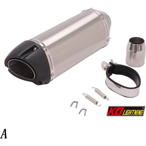 51mm Universal Motorcycle Exhaust Vent Pipe Without Muffler Stainless Steel 335mm Exhaust System Modified For ATV Street Bike