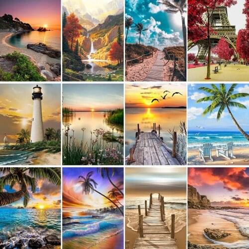 DIY 5D Diamond Painting Landscape Scenary Fantasy Cross Stitch Kit Full Drill Square Mosaic Art Picture Home Decor Gift