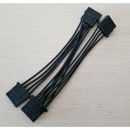 ATX IDE Molex 4Pin to SATA Splitter Power Cable D Port Extension Wire 18AWG Z-Type 3 x 13cm for PC Desktop DIY