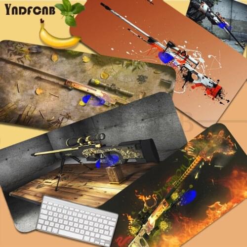 Awp Gun Custom Skin Large Gaming Mouse Pad XL Locking Edge Size for mouse pad Keyboard Deak Mat for Cs Go LOL