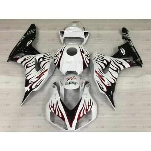 CBR 1000 RR 2006 - 2007 Fairing Kits CBR1000 RR 06 Fairings CBR1000RR 07 White Black Frame Plastic Fairings
