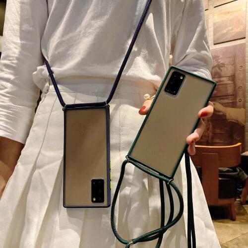 TPU Capa Cover For OPPO A9 A5 A53 2020 A32 A11X A11 Realme C15 C12 C11 C2 A1K 2 F9 Pro U1 A7X Case Strap Neck Lanyard Rope Funda