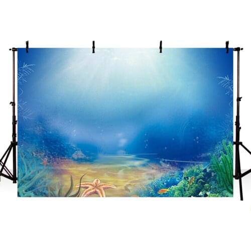 Little Mermaid Backdrop Under The Sea Photo Background Cake Smash Baby Shower Birthday Banner Dessert Table Studio Props