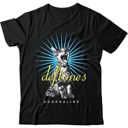 Deftones Adrenaline Screaming Kitty Unisex T Shirt Black Graphic Tee Tshirt