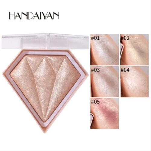 HANDAIYAN 5 Colors Makeup Glow Face Contour Shimmer Powder Highlighter Glitter Palette Highlight Brighten Powder Cosmetic