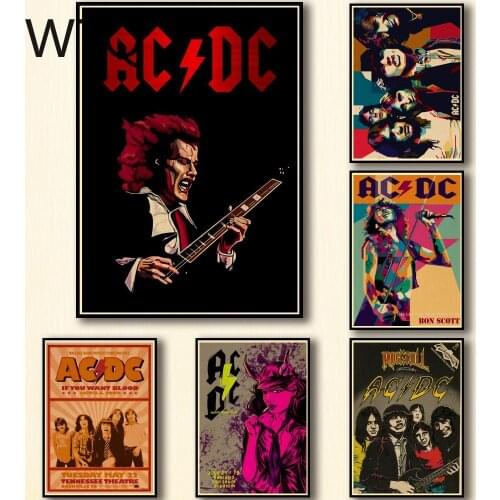 Canvas Painting Designs AC DC Rock Band Posters Poster and Printed Wall Art for Wall Room Decoration Canvas Art Surprise Box