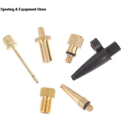New Copper Inflator Pump Nozzle Kit Presta Schrader Valve Adapter Tube Bicycle Valve Adaptors For Road & MTB Bike Tire Pump
