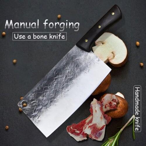PEGASI Kitchen knife household knife chop bone knife chefs meat slicing knife traditional forging knife