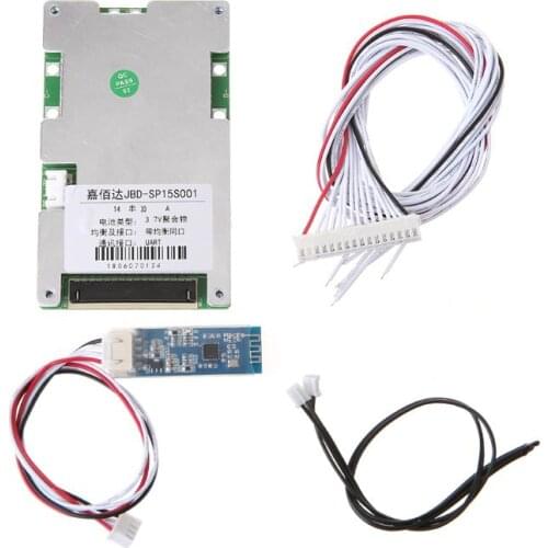 Lithium Battery Protective Board With Bluetooth 14S BMS PCB Mobile Static Current Intelligent 48V Components Smart Protection