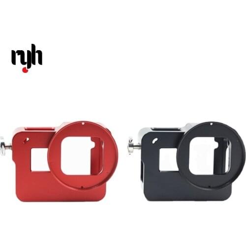 GloryStar New Aluminium Accessories Protect shell with 52MM UV Lens For Gopro Hero 5 Hero 6 Camera Mount Frame Housing Case