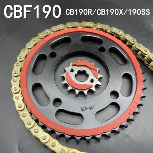 Motorcycle Sprocket Gear Oil Seal Chain Set Chain Mute Type For Honda CB190R CBF190 CB190X 14T-45T