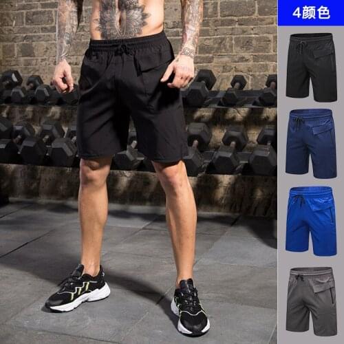 Men sport shorts sweatpants quickly dry zipper pocket loose short jogger training workout running casual gym short sportswear