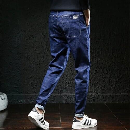 Oversized Jeans Men Pencil Black Pants Plus Size 6XL 7XL Blue Denim Trousers Mens Fashion Regular Fit Stretch Big Large Clothes