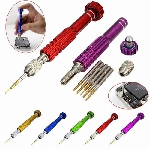 5 in 1 Magnetic Repair Screwdriver Set Precision Watch Screwdriver Sets Mobile Phone Disassembly Tool iPhone Screen Repair Kit