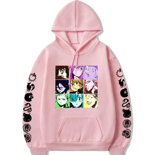 2021 NewHot Japanese Anime Seven Deadly Sins Hoodies Men Winter Warm Cartoon Graphic Hoodie Unisex Tops Fashion Sweatshirts Male