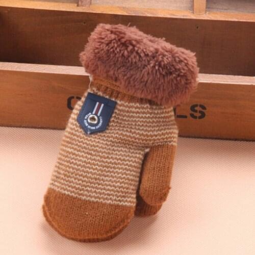 New Winter Baby Boys Girls Knitted Gloves Warm Rope Full Finger Mittens Gloves for Children Toddler Kids