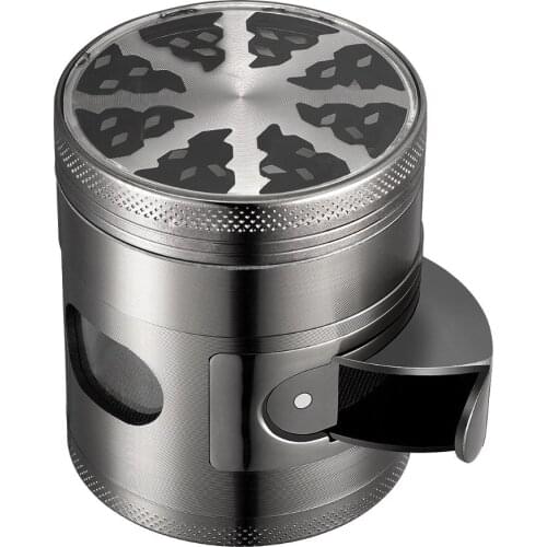 63mm Diameter Herb Weed Grinder 4-layers Tobacco Crusher with Pollen Scraper Premium Zinc Alloy Hollow Mills Cocina Gadget