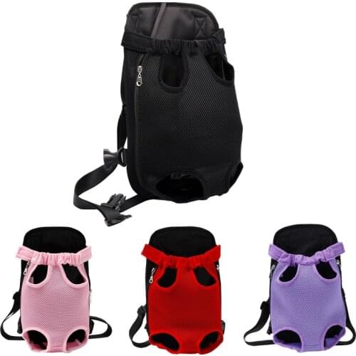 Pet Carrier Dog Front Chest Backpack Five Holes Backpack Dog Outdoor Carrier Tote Bag Sling Holder Mesh Cat Puppy Dog Carrier