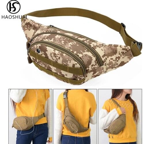Unisex Waist Pack Bag Canvas Fanny Pack Bag Camouflage Chest Bag Shoulder Small Waist Bag Tactical Pack New