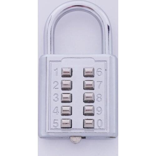 Anti-theft Button Combination Padlock Digit Push Password Lock Zinc Alloy Security Lock Suitcase Luggage Coded Lock Cupboard Cab