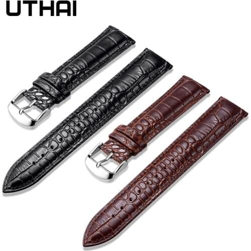 UTHAI Z22 New Watch Accessories Watch Bracelet Belt Soft Genuine Leather Watch Band Watch Strap 16 18 20 22 24 mm Watchbands