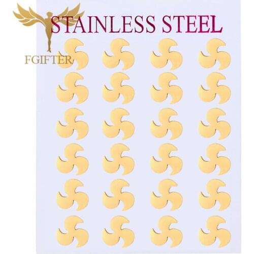 Gold Color Stainless Steel Boomerang Stud Earrings Design Men and Women Couple Earrings Fashion Casual Jewellry