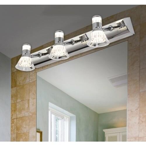 10W/15W/20W LED Wall Sconce Light SMD 5730 Makeup Mirror Front Lamp Fixture Acrylic Lighting Adjustable Chrome Shell Bathroom