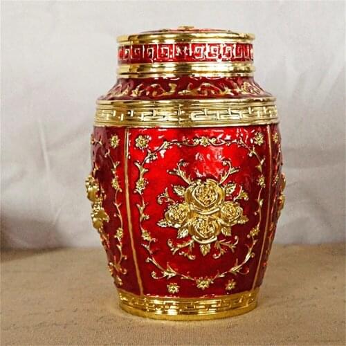 High Quality Chinese Style Metal Tin Canister Metal Storage Box Tea Container For Home Decroation Roses Tea Can