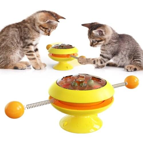 Explosive Turntable Ball Cat Toys Interactive Funny Cat Stick Cat Games Fighting Catnip Ball Pet Supplies Cats Products for Pets
