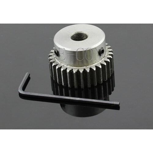 1pcs 1M30T 5/6/6.35/7/8/10/12/12.7/14/15/16 Bore Hole 30 Teeth 30T Module 1 Motor Steel Gear Wheel Top Screw