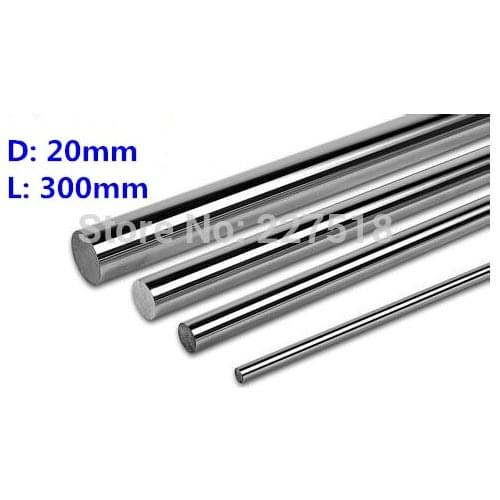2pcs/lot D20mm L300mm linear shaft 20mm LM Shaft diameter 300mm long for LM20UU 20mm linear ball bearing linear smooth rod